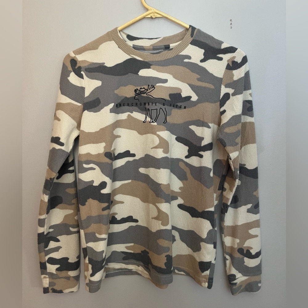 Abercrombie‎ & Fitch Camo Long Sleeve Soft Shirt Size 15/16